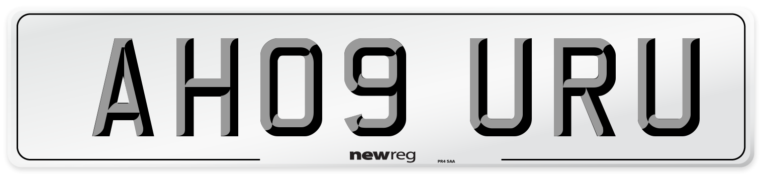 AH09 URU Number Plate from New Reg